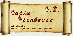 Vojin Milaković vizit kartica